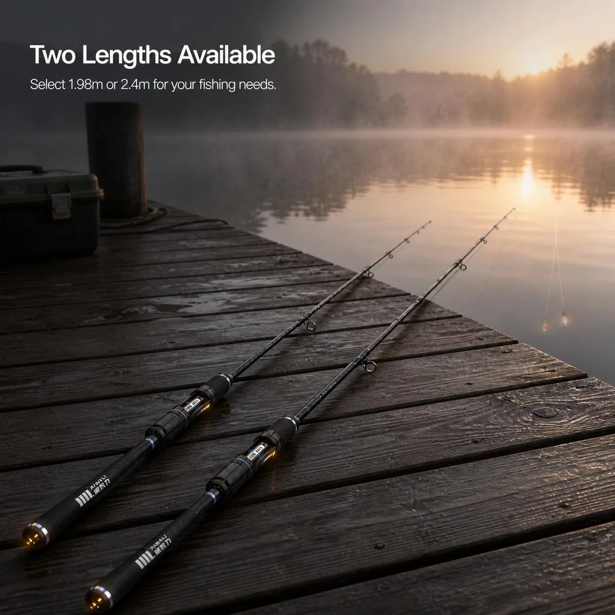 Canna da per Artificiali, 2.4 metri ML | Azione , Canna non Telescopica, Battute di pesca, Per Esploratori Acquatici