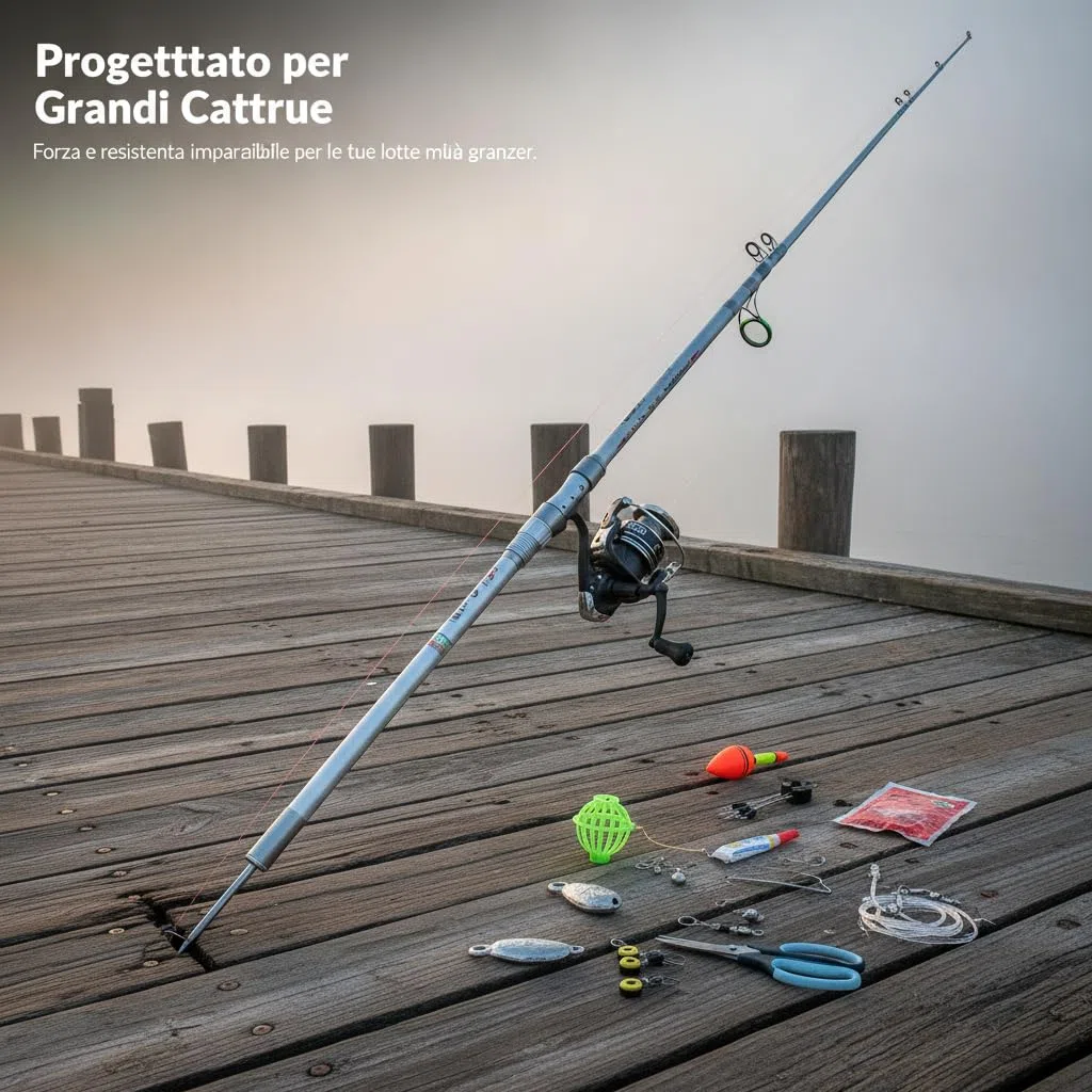 Set Canna da Pesca in Mare | Costruzione in carbonio, Canna da Surfcasting, Pesca in Fiume Grande, Per Appassionati di Mare