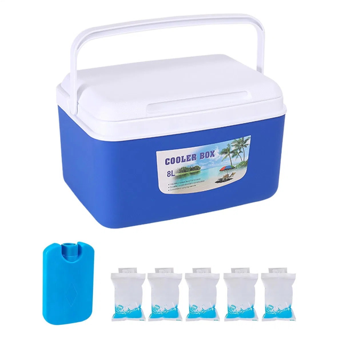 Générique Dispositivo di raffreddamento termico portatile | Contenitore impermeabile riutilizzabile e portatile | Accessori da campeggio per frigo - per pic-nic, viaggio pesca spiaggia lavoro