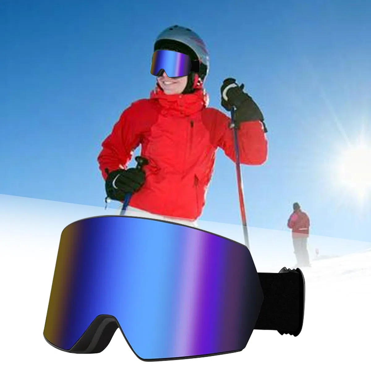 Occhiali da snowboard | Occhiali da neve sopra gli occhiali – Antivento Sci Anti-fog Doppio strato per bambini, ragazzi, Ragazzi e Ragazze per Adulti Giovani