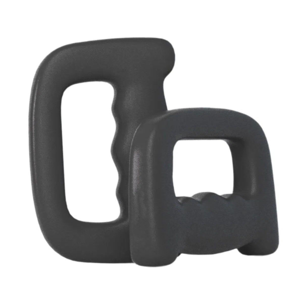 2 Pezzi Manubri Fitness Portatili Design Sagomata Realizzati in Ghisa Nonslip Ideali per Allenamento Braccia Schiena Spalle Curl Utilizzabili I, Nero 1.5 Kg