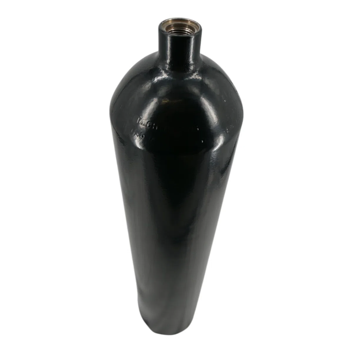 Bottiglia in acciaio/bottiglia subacquea da 8 litri, 230 bar, 140 mm, M25 x 2, senza valvola, colore: nero