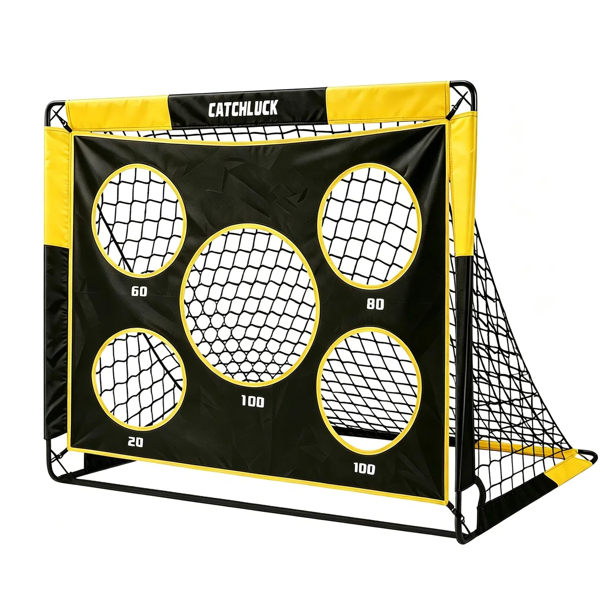 Porta da calcio per giardino e bambini, porta da calcio 2 in 1, porta da calcio pop up, con 5 fori e borsa per il trasporto, chiodi da terra