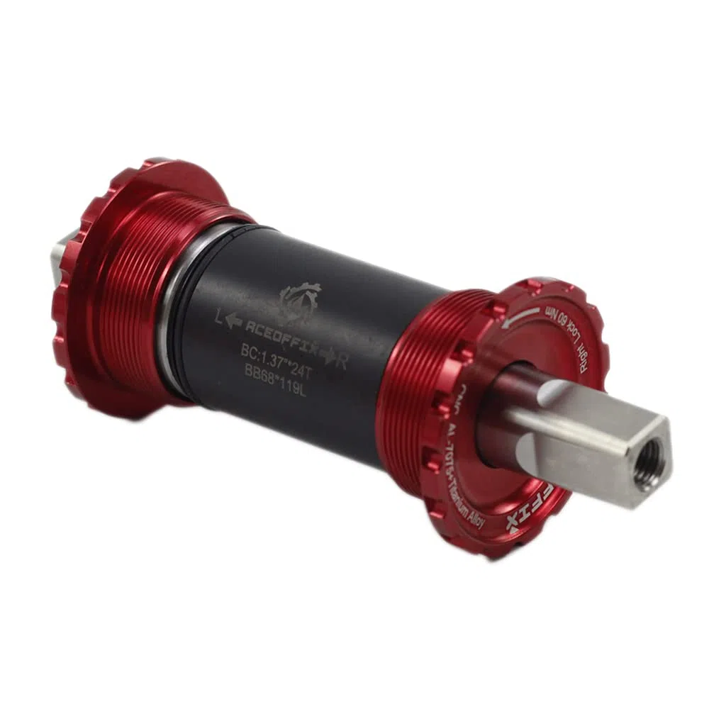 Movimento Centrale MTB Movimento Centrale in Titanio Conico Quadrato filettato Bici da 119 mm