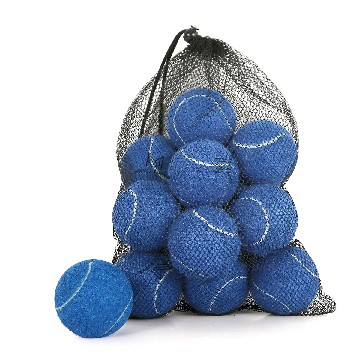 Confezione da 12/18 palline da tennis per addestramento, gioco del cane e pratica con borsa a rete per trasporto e allenamento per principianti