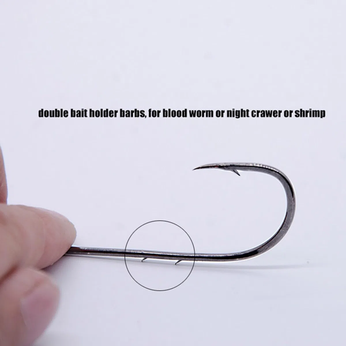 Ami da Pesca 50 pz/lotto gambo lungo amo da pesca for la pesca di esche vive con doppia esca barbe in acciaio ad alto tenore di carbonio con ami antiruggine Gancio da Pesca ( Color : Fishhooks-4-0 )