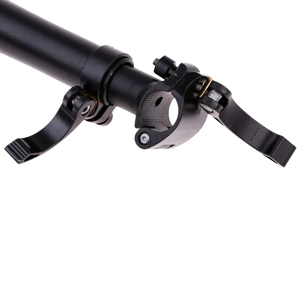 P Prettyia Manubrio Canotto Bicicletta Pieghevole A Sgancio Rapido Regolare Accessori Sportivo - Nero