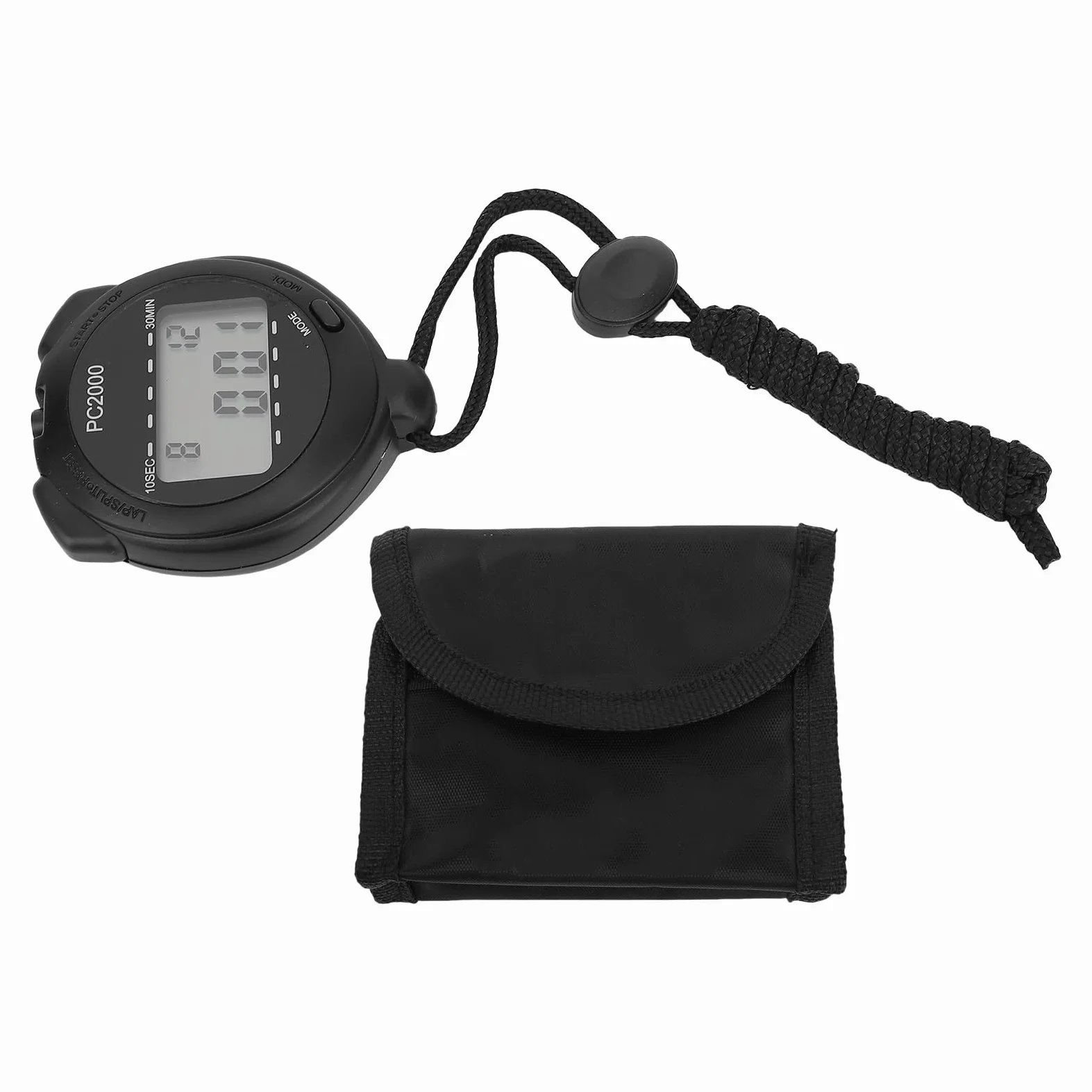 Luqeeg Cronometro Digitale Sportivo, Cronometro Elettronico Semplice, Display Chiaro della Temperatura e del Tempo, Impugnatura Comoda e Antiurto per Sport Corsa e Nuoto