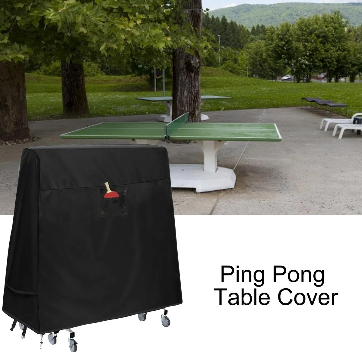 Copertura impermeabile per pong, per tavolo da pong, copertura pieghevole | per attrezzatura da pong, copertura per attrezzatura da tennis con struttura resistente, per uso