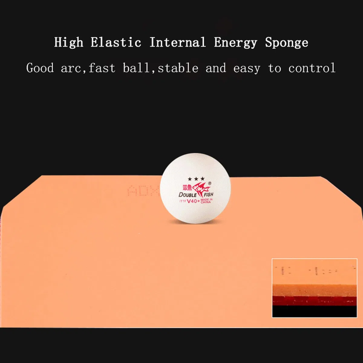 Racchetta da ping pong 4 stelle, 7 strati di legno puro, set(Penhold Grip)