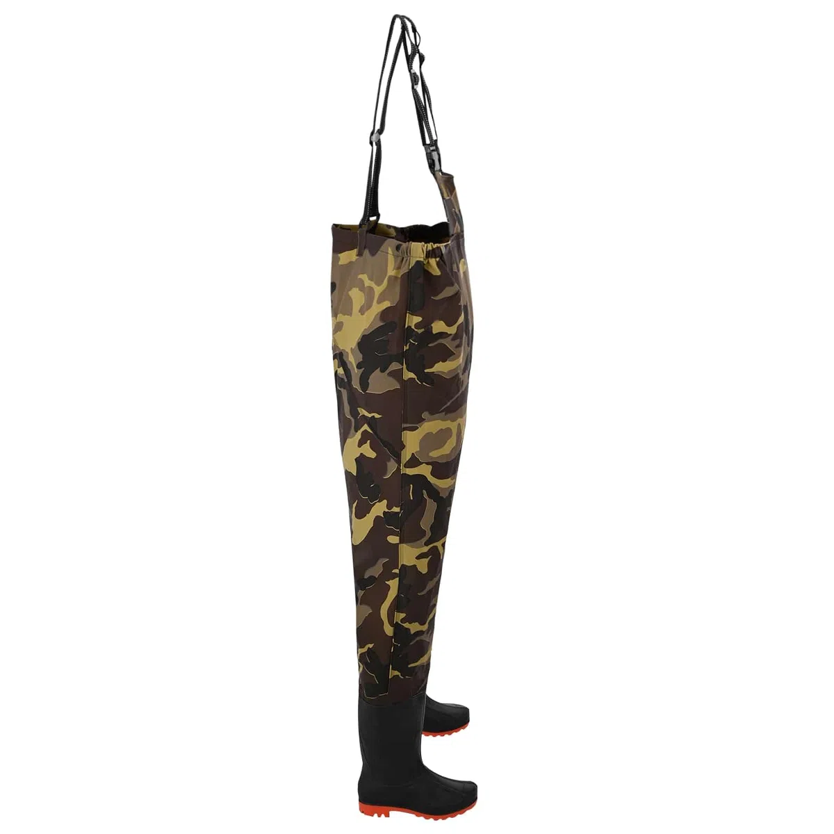 Salopette con stivali in poliestere rivestito in PVC, taglia 41, per pesca, caccia, pulizia dello stagno, impermeabili, con bretelle regolabili e stivali in gomma antiscivolo, per attività