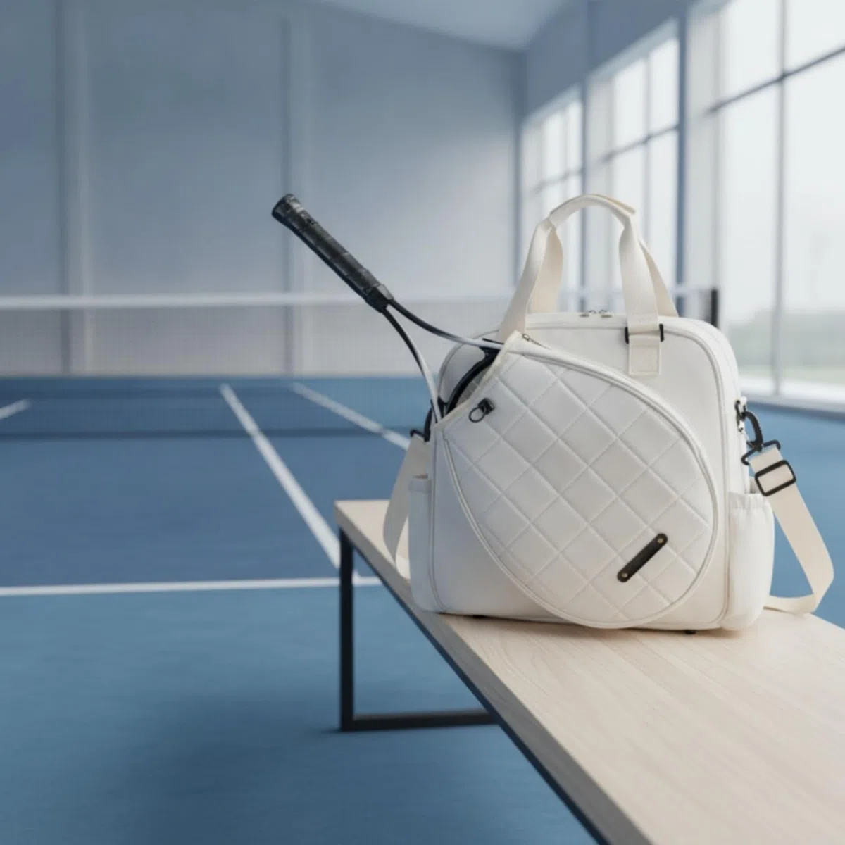a Tennis a Rachette a Sportiva Portaracchette a con Scomparti E Tracolla Regolabile Materiale Memory Leggero 20L Tennis Pickleball Badminton Palestra, Array, Nero, 20L