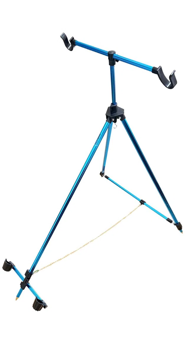 Kolpo Tripode poggia canne Picchetto Surf 200 cm Mono tripode speciale molo e scogliere pesca orate dai moli con gancio stabilizzatore
