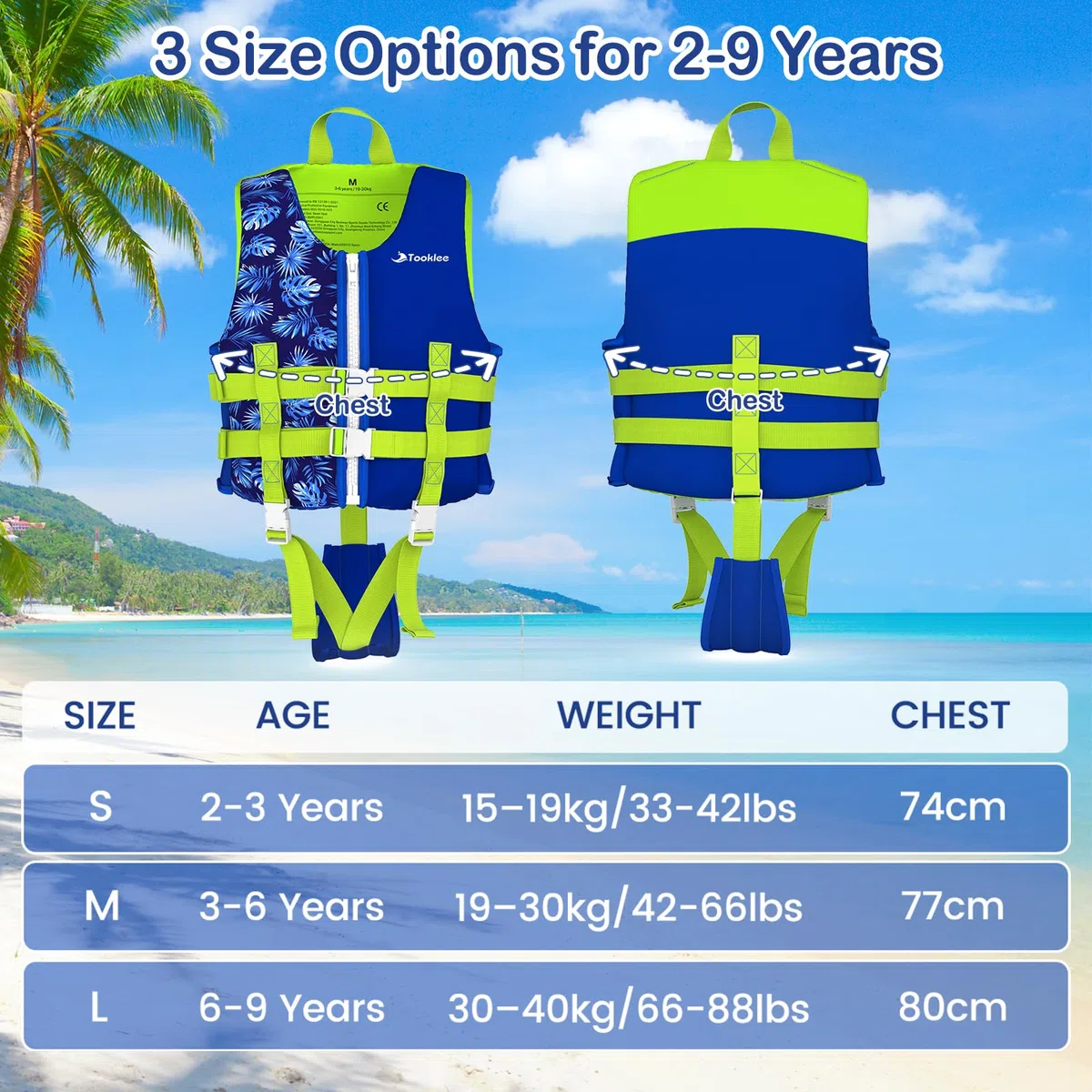 Gilet da Nuoto per Bambini, Ad Alta Galleggiabilità, Con Cinghia Di Sicurezza Regolabile, Testato TÜV e sicuro, Comfort in Neoprene Morbido, Cinghia Sottogamba Allargata, Struttura Resistente