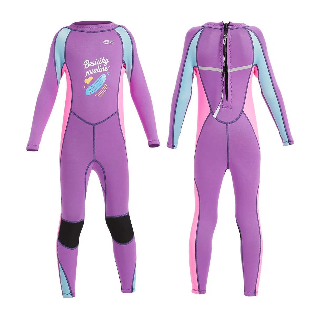Gimilife Muta per bambini, Muta sub per ragazzi, ragazze e piccoli, in neoprene 2mm termica, sub intera/corta, ideale per nuoto, immersioni e surf