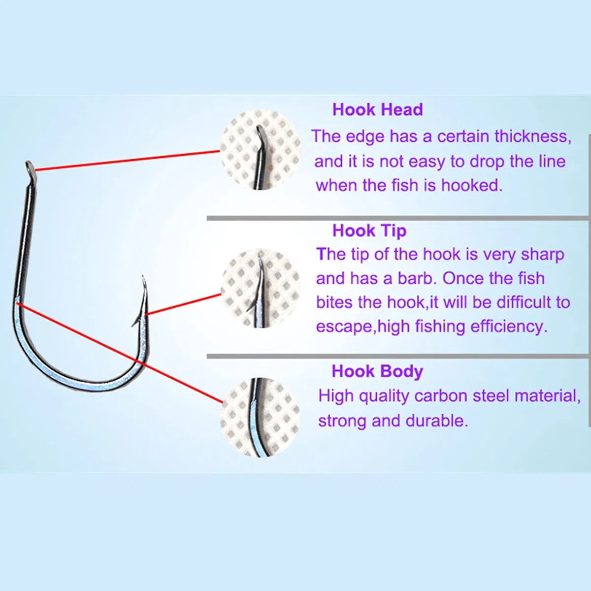 caihuashopping Ami da Pesca Circle Hook Vendita di Bulk 1000 Pezzi/Lotto Gancio da Pesca con Gli Occhi da Pesca Ganci 3# -15# Fishhooks Accessori da Pesca all'Ingrosso Gancio da Pesca