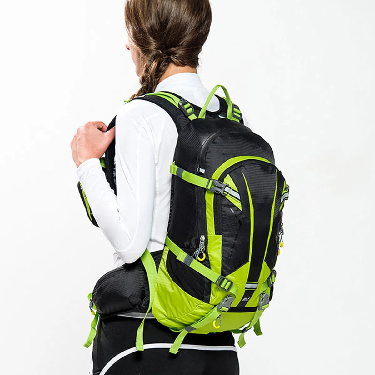 Grande capacità zaino sport palestra borsa doppia spalla con tracolla regolabile palestra borsone pieghevole viaggio ciclismo