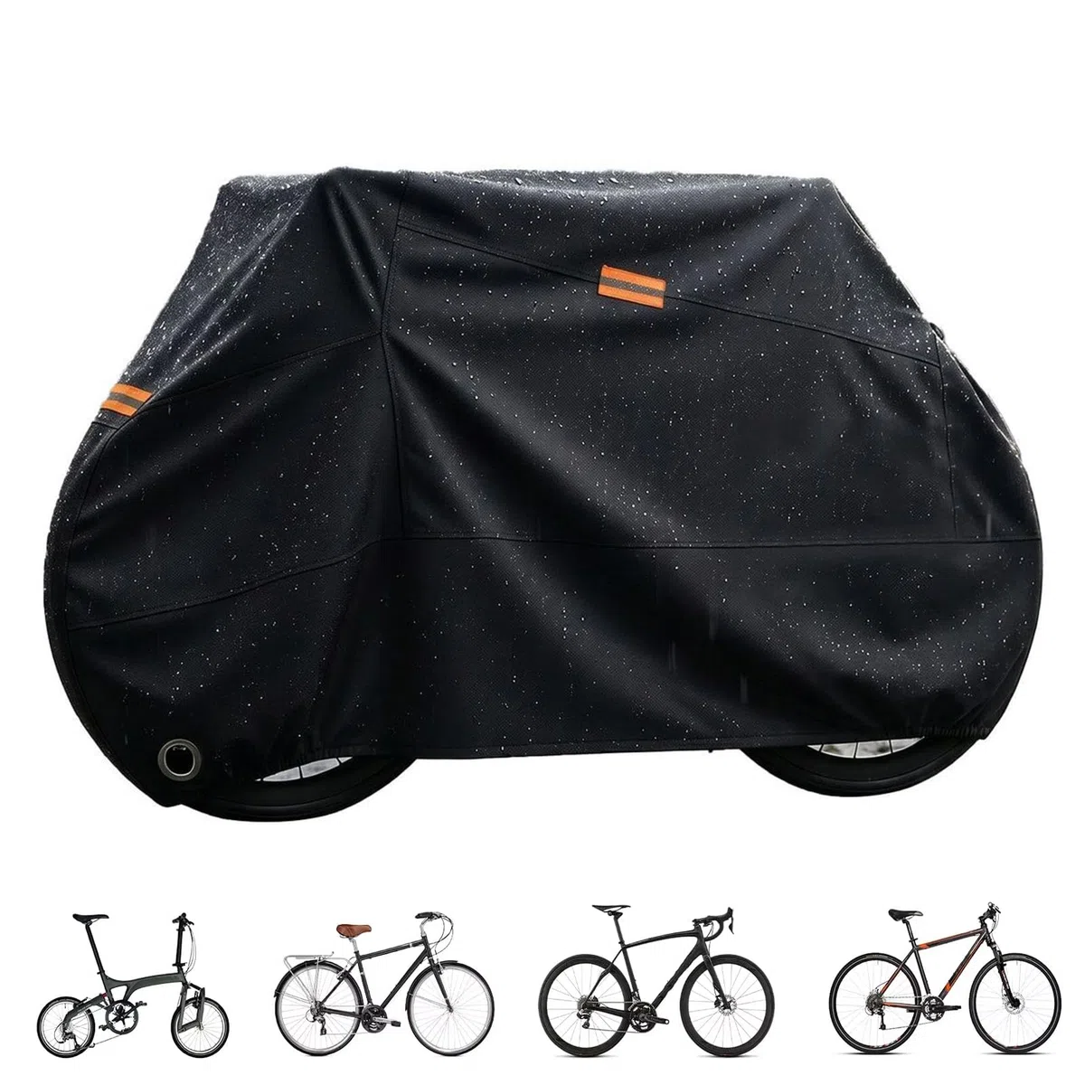Telo Copri Bicicletta per Gazelle Balance 2012- | Anti-strappo Ultra-resistente, Protezione UV e Polvere, Banda Elastica, Rivestimento Nero Denso, Cinghia di Fissaggio