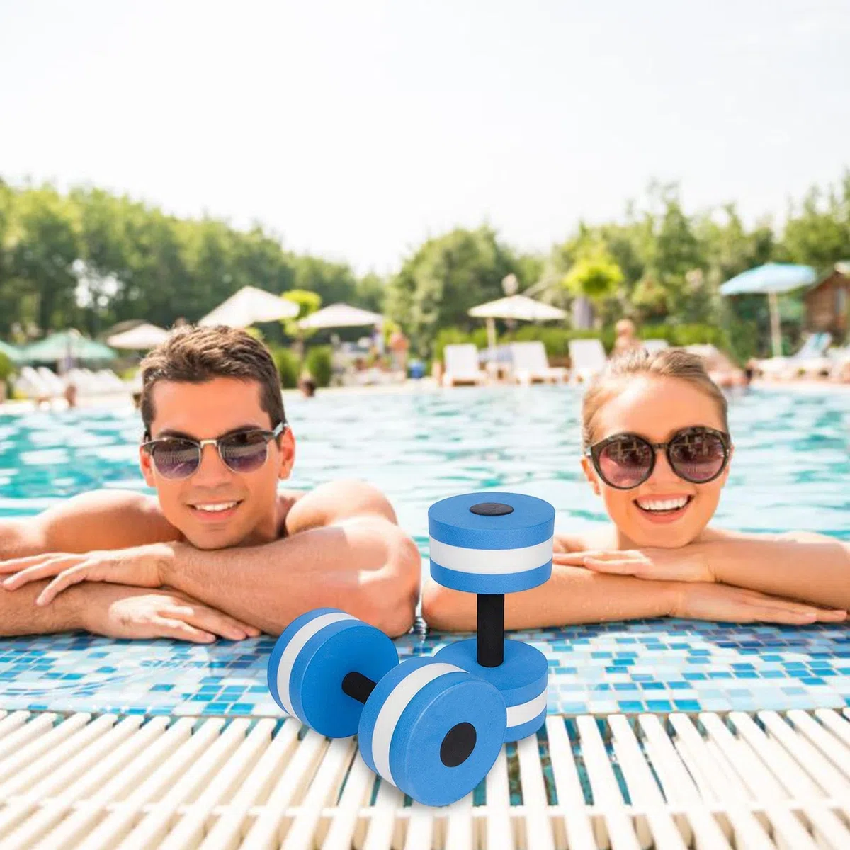 Pesi da piscina per esercizi in acqua, manubri per fitness acquatico, attrezzatura aerobica in acqua, per donne, uomini, adulti, allenamento, piscina, spa