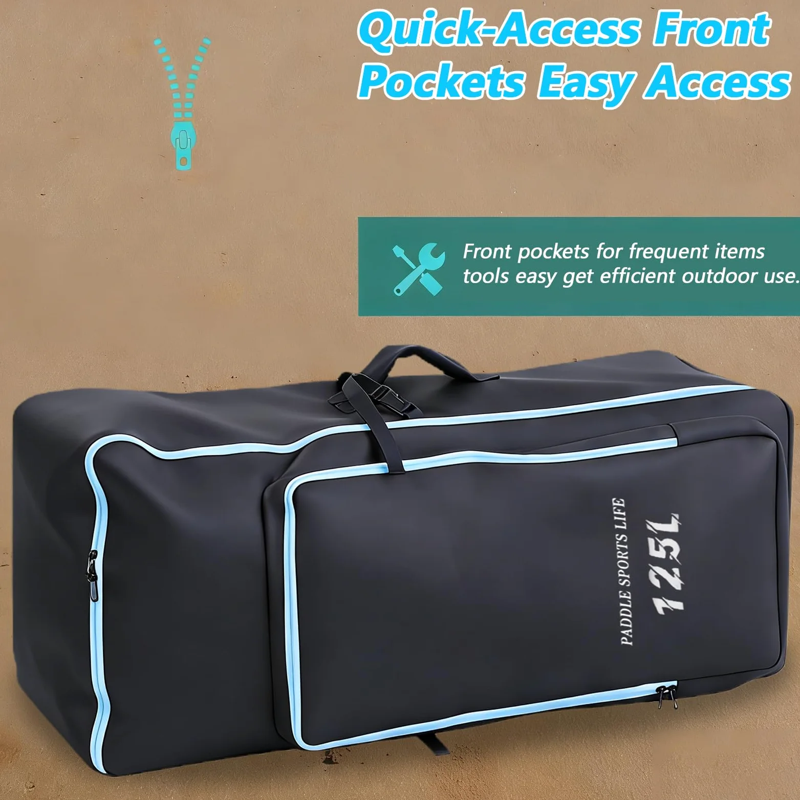 Zaino da Paddle Board di Grande capacità, Zaino da Stand Up Paddle con Design di Facile Accesso per Attrezzatura Avventura All'aria Aperta, Tessuto Oxford Viaggio Leggero