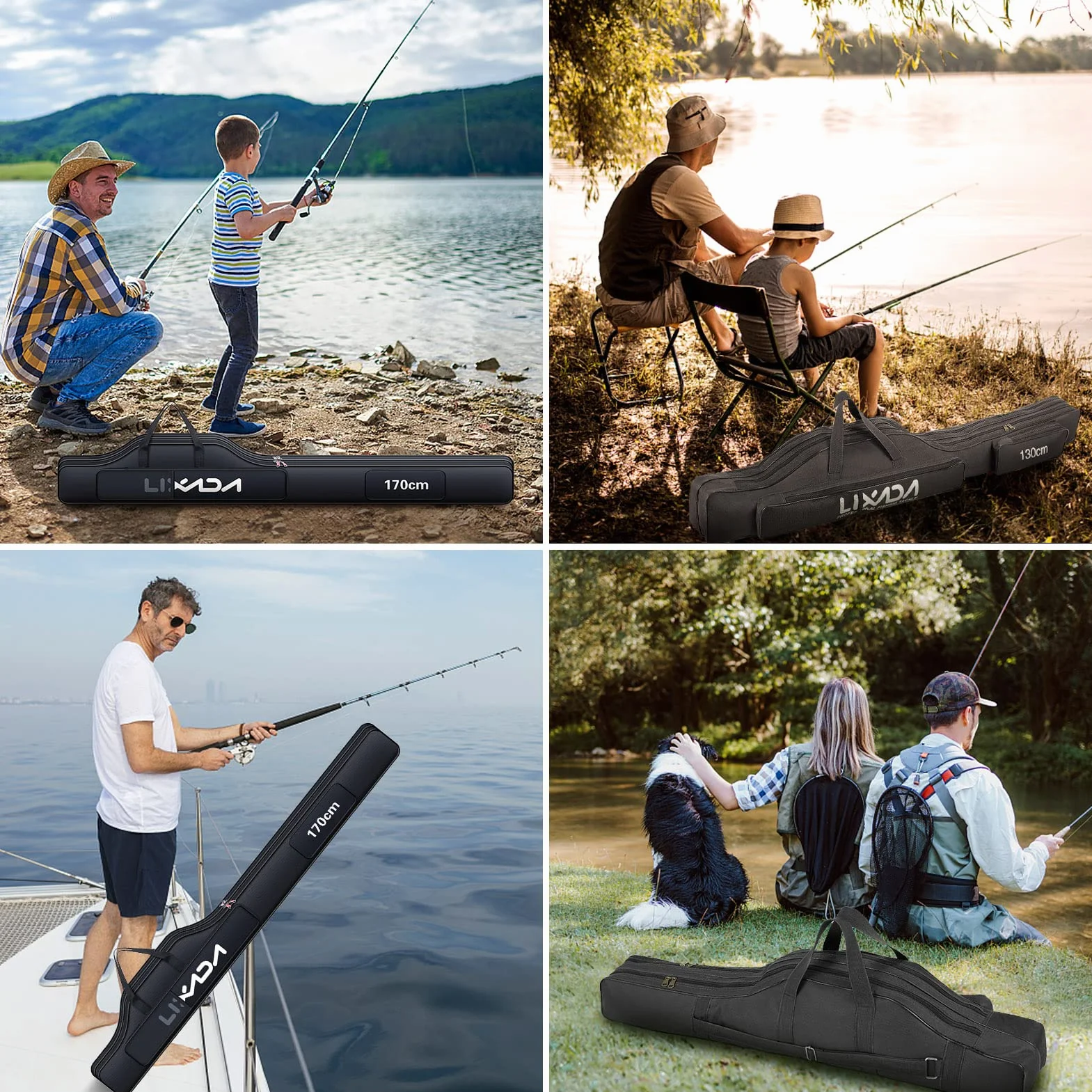 210 cm Borsa da Pesca Portatile Pieghevole Canna da Pesca Mulinello Borsa Palo da Pesca Gear Tackle Strumento Carry Case Carrier Borsa da Viaggio Borsa di Immagazzinaggio Organizzatore