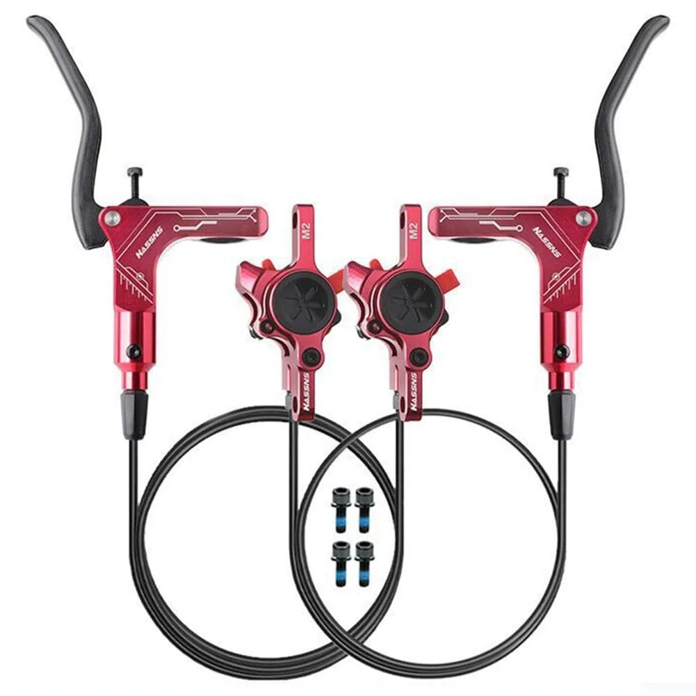 Freno a disco idraulico a doppio pistone per mountain bike, costruzione in lega di alluminio bidirezionale, 1450, 800 mm, dimensioni per dischi da 160 mm, 180 mm, 203 mm, adatti per