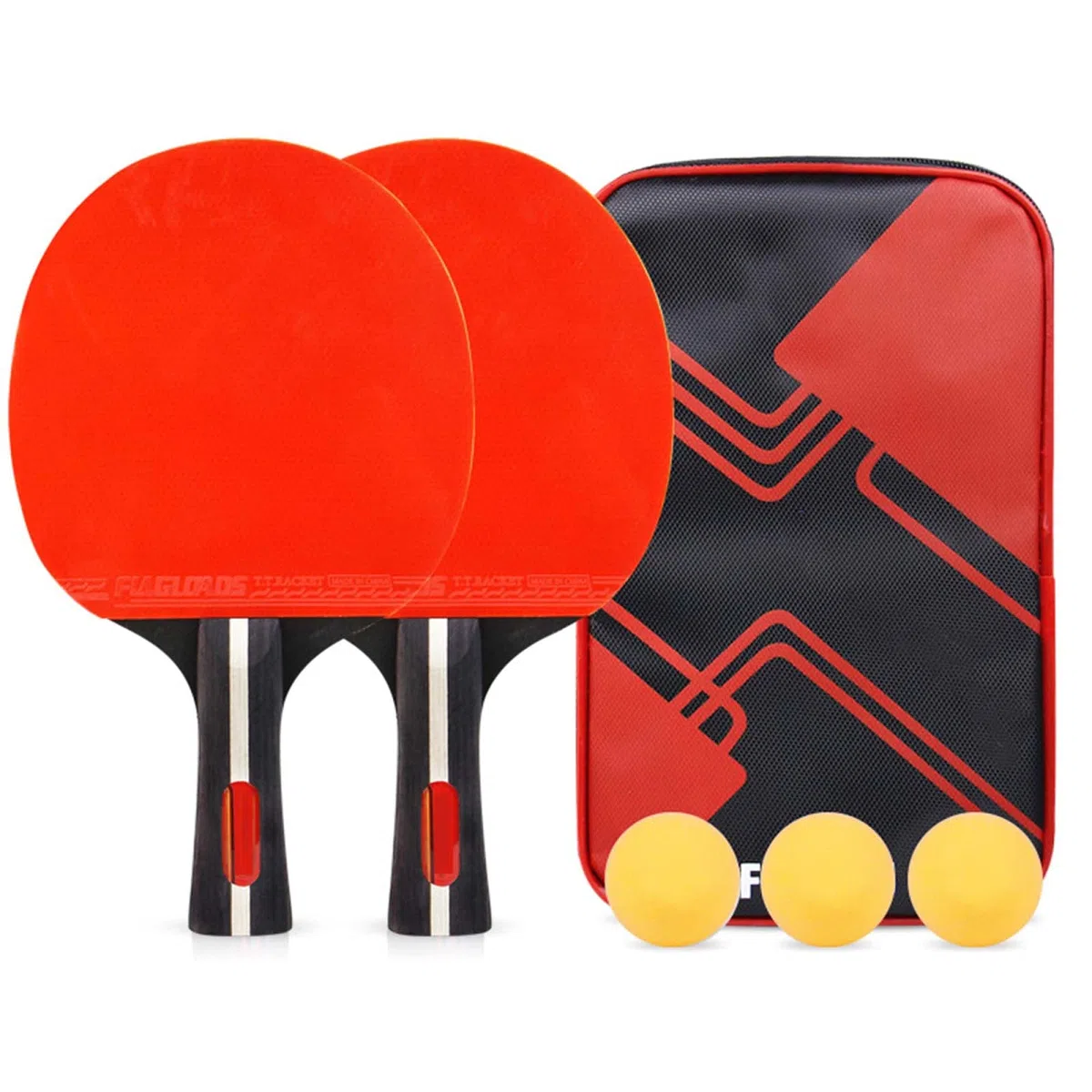 Racchette da Ping Pong, Set, 2 Giocatori, ricreativo, di qualità for Il Gioco in Famiglia/Doppio(Long Handle)