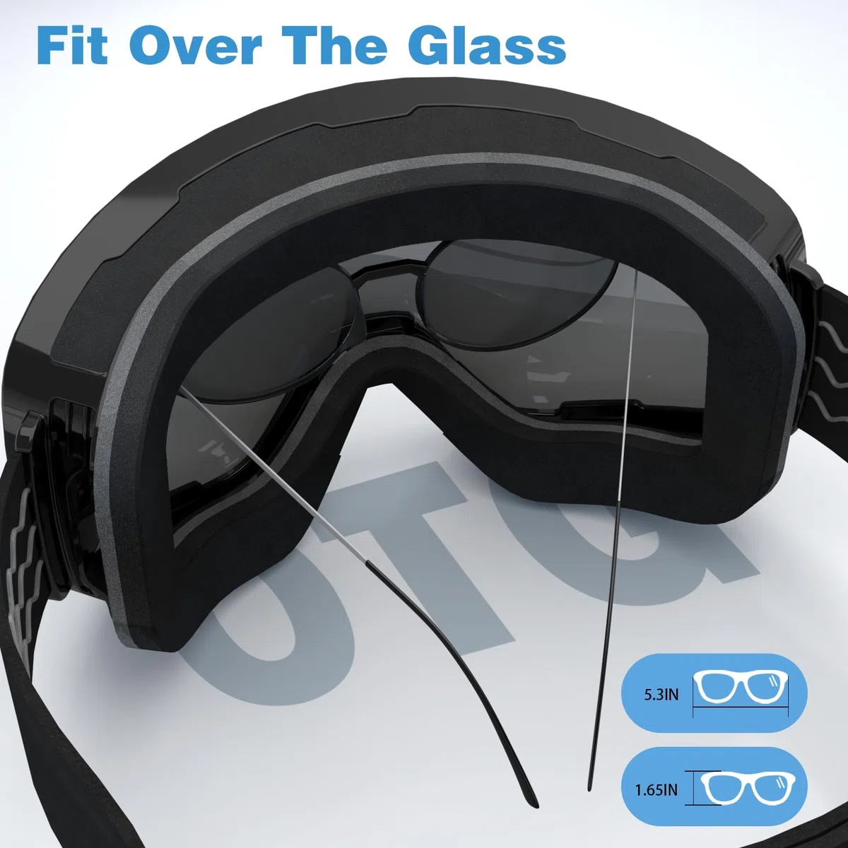 Occhiali da Sci con Magnetico Lenti Intercambiabili,YH212 Maschera da Sci OTG per Unisex Anti-UV400 Anti Nebbia Antipolvere Antivento Occhiali da Neve per Ski Ciclismo Moto
