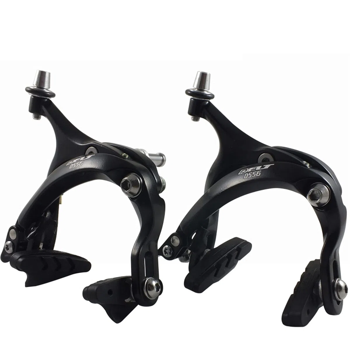 V Brake Set 1 pz Ciclo Stradale Bicicletta Bike C Scarpe Freno Calvatore Pinza Set 55-72mm Braccio Lungo Caliper c Clip Nero Accessori Neri Pinza Freno MTB (Color : Front Brake)