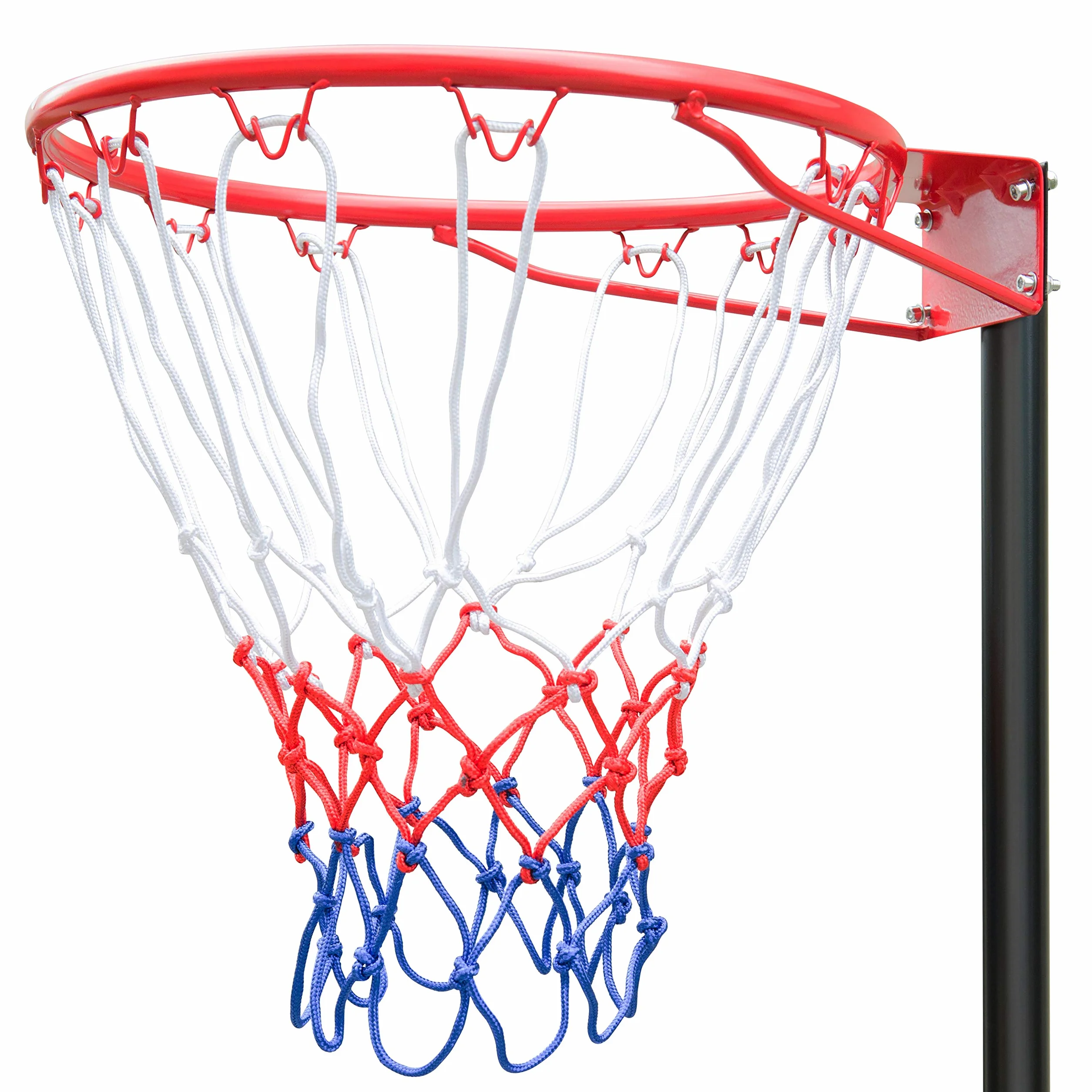 Silver Valley Pro Court - Canestro da netball regolabile in altezza e palo ufficiale portatile