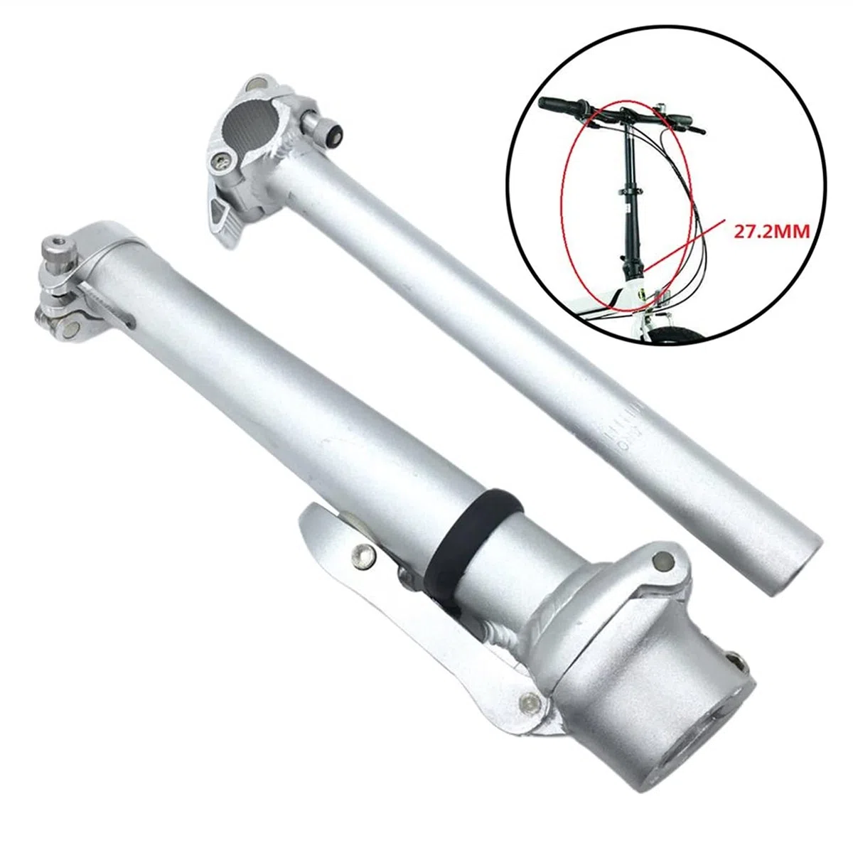 Prolunga Manubrio Bici，Alza Manubrio Bicicletta Durable pieghevole in lega di alluminio per biciclette per biciclette per biciclette antenna prove tubo bicicletta parte per lo scooter per bici pieghev