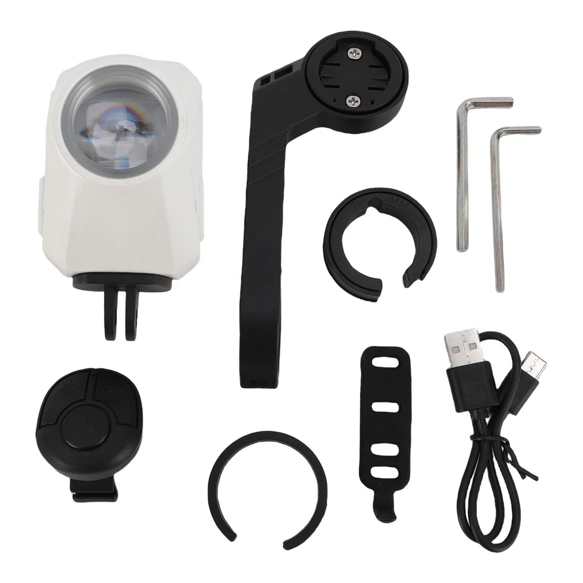 Generic Lampada a Sospensione Anteriore con Telecomando Senza Fili, Faro per Bici Sospeso, Resistente All'acqua, per Ciclismo, con Materiale in Lega di Alluminio a LED Ad Alta Efficienza Energetica