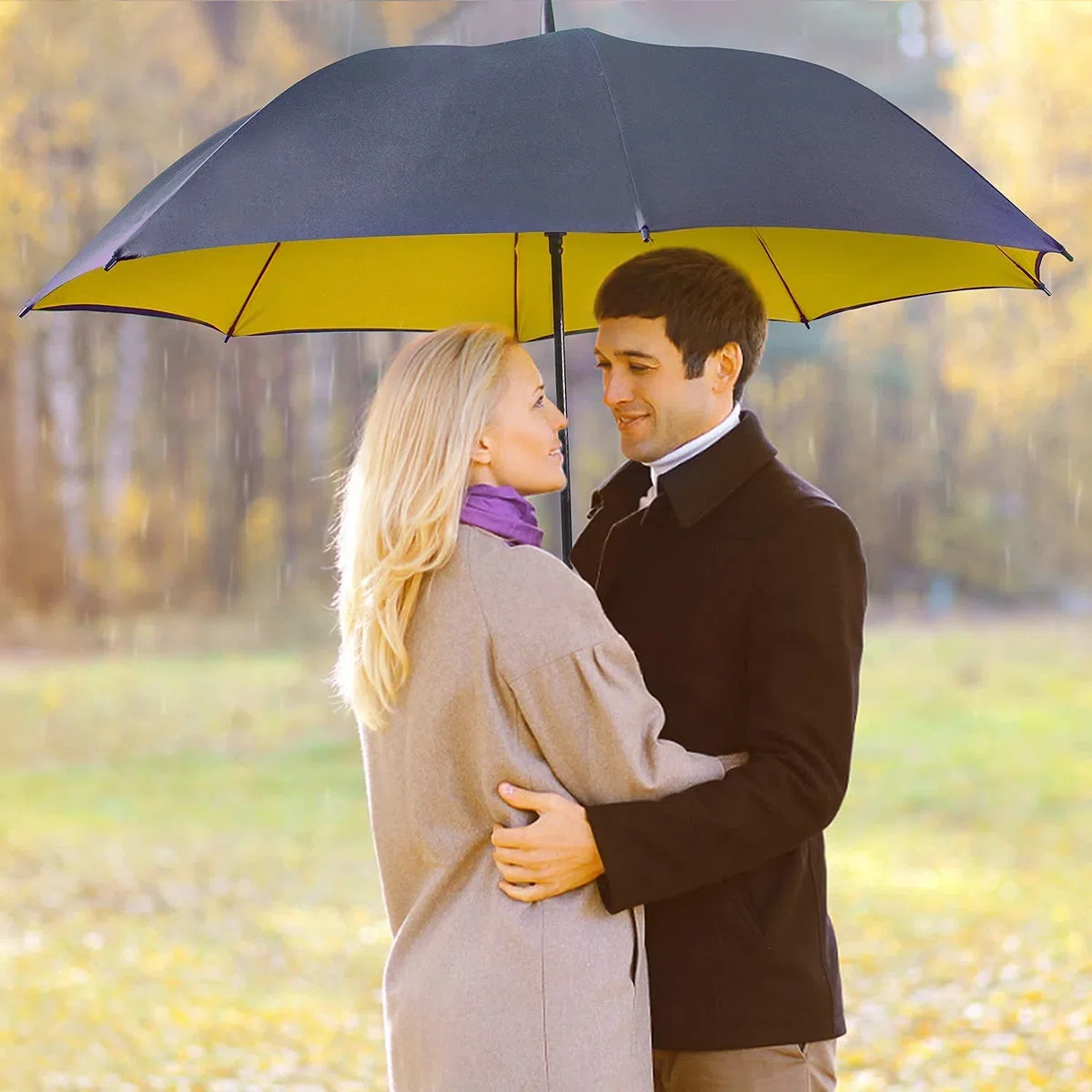 Ombrello da Golf Aperto Automatico 155cm/145cm Ombrelli Impermeabili Antivento Extra Large Golf Umbrella