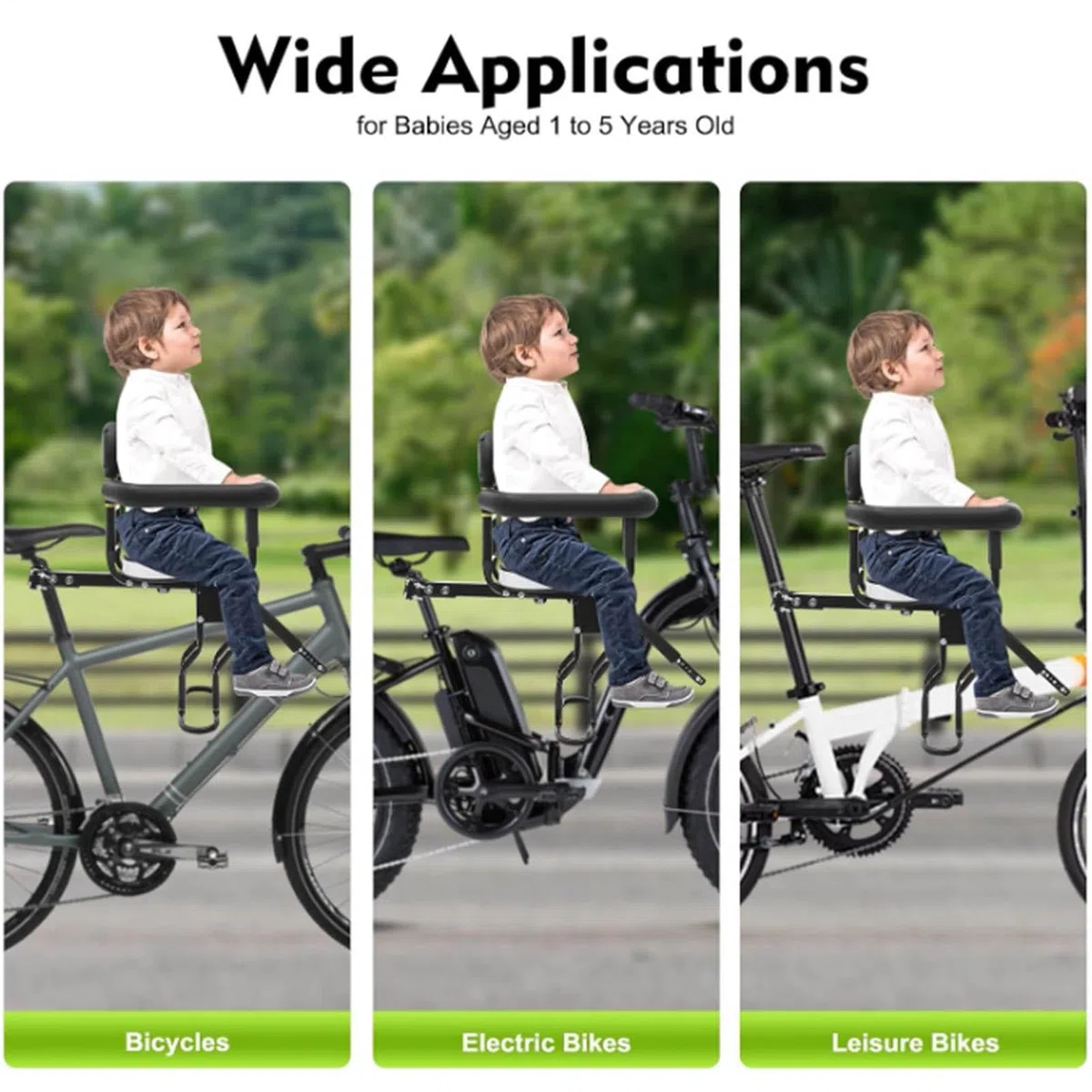 Seggiolino Bambini Bici Adulto Sgancio Rapido Ergonomico Comodo | Portabambini Montato su Bici Per Genitori Famiglia Scooter Montagna Strada Viaggio Ciclismo