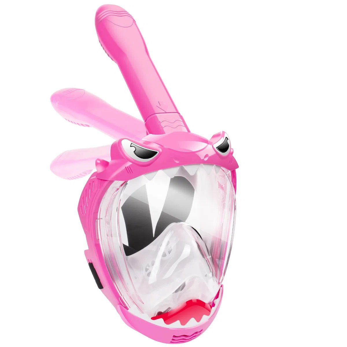 Zipoute Snorkel Full Face Snorkel Mask for Kids, Kids Snorkeling Set 180 Degree Panoramic View, Safe Anti-Leak Anti-Fog, Foldable Dry Top Snorkeling Gear for Kids Adult