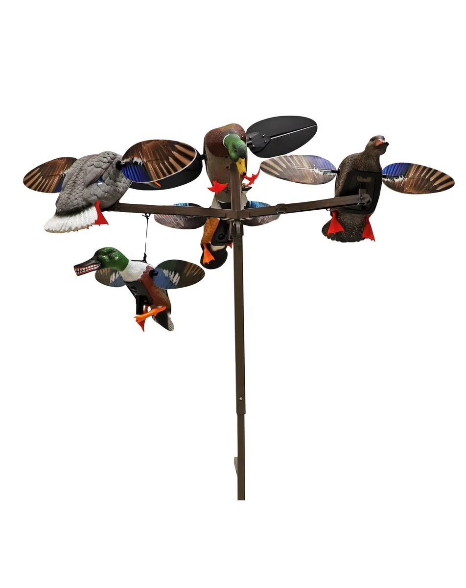 MOJO Outdoors Decoy Pole Dancer | può Contenere Fino a 10 Esche | Supporto per Esche per Colombe, Anatre e piccioni | Attrezzatura da Caccia Altamente Portatile