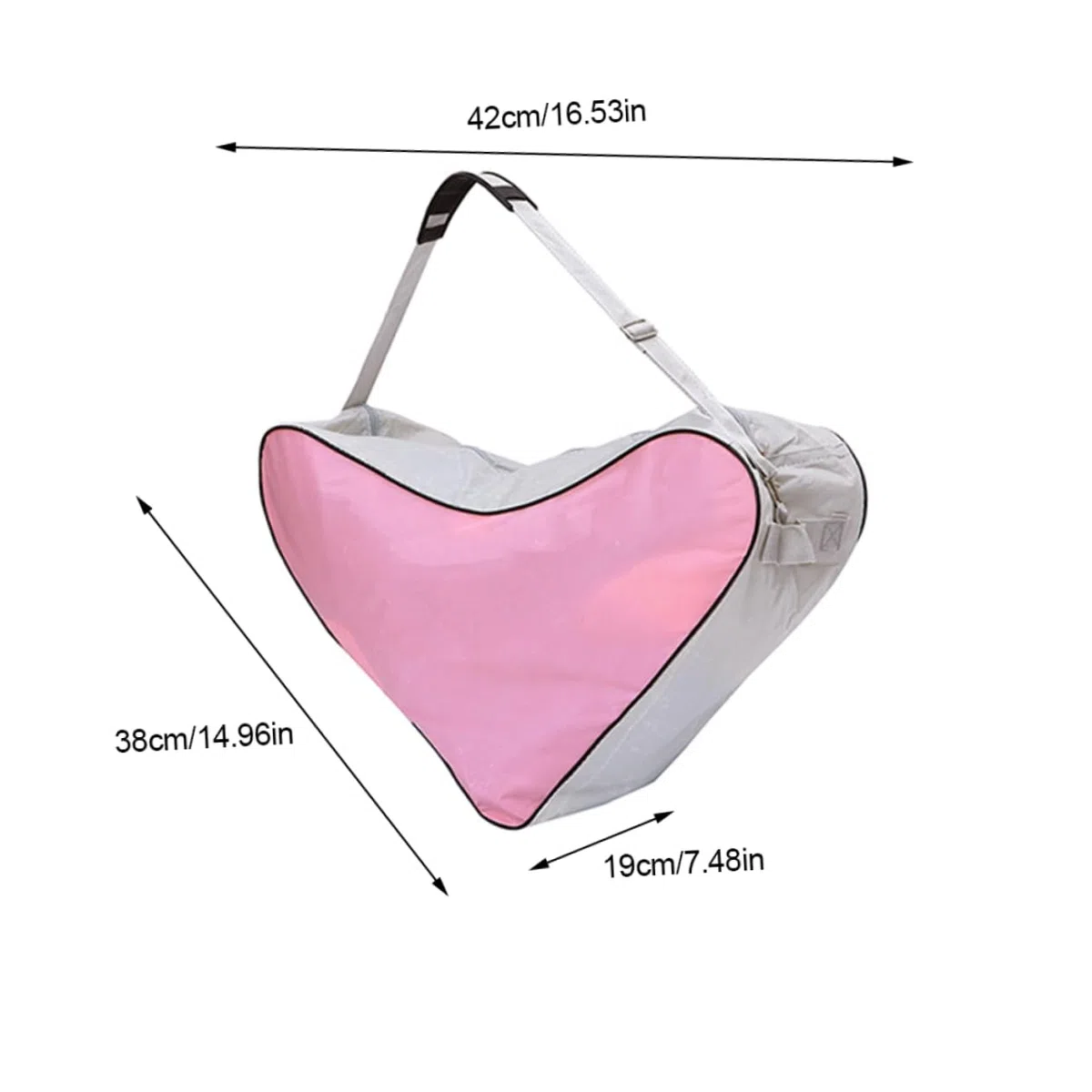 Borsa Portaoggetti Triangolare per Roller Skates e Ice Skates 2 Pezzi | Tessuto Oxford Rosa, Design Portatile Riutilizzabile, Facile da Pulire