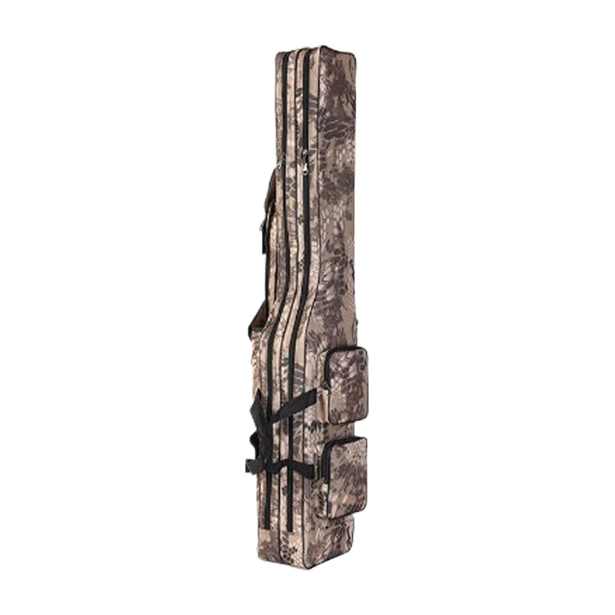 Borsa Portacanne Da Pesca Supporto per Canna a 2 con 4 Tasche | Contenitore Rinforzato per Canna da Pesca per Spiaggia Campeggio Escursionismo Lago Acqua Salata Kayak