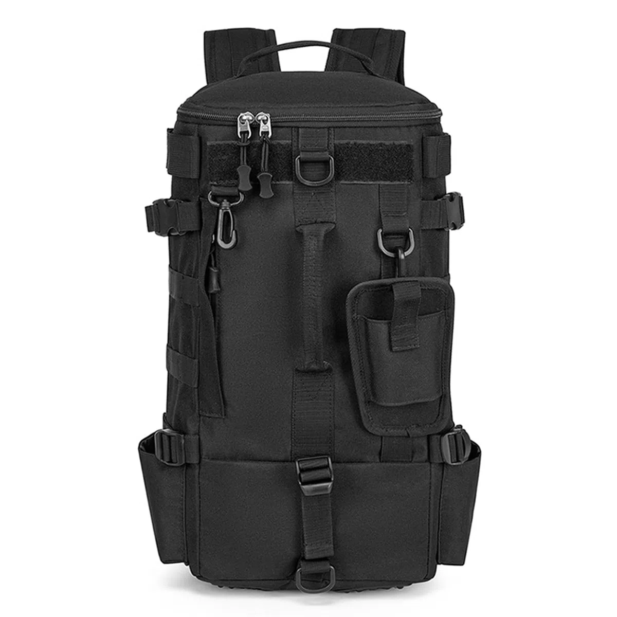 Zaino da pesca con supporto canna: 45 x 16 x 23 cm, impermeabile, per esterni, porta canna, nero, multifunzionale, militare, campeggio, sport all'aria aperta