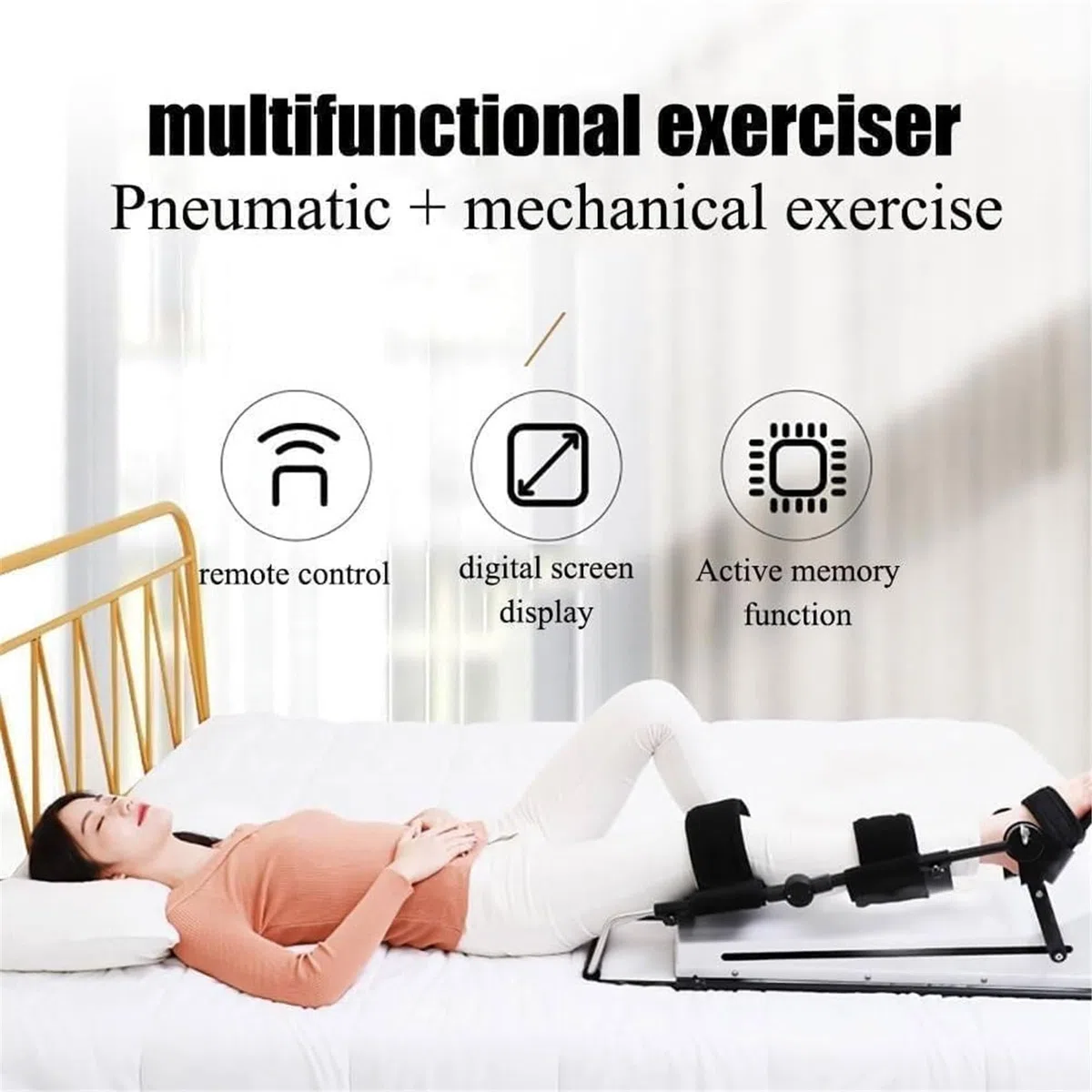 Dispositivo Elettrico per La Riabilitazione Dell'Articolazione del Ginocchio, Attrezzo per L'Allenamento Post-Operatorio Dell'Estensione degli Arti Inferiori, Dispositiv,L