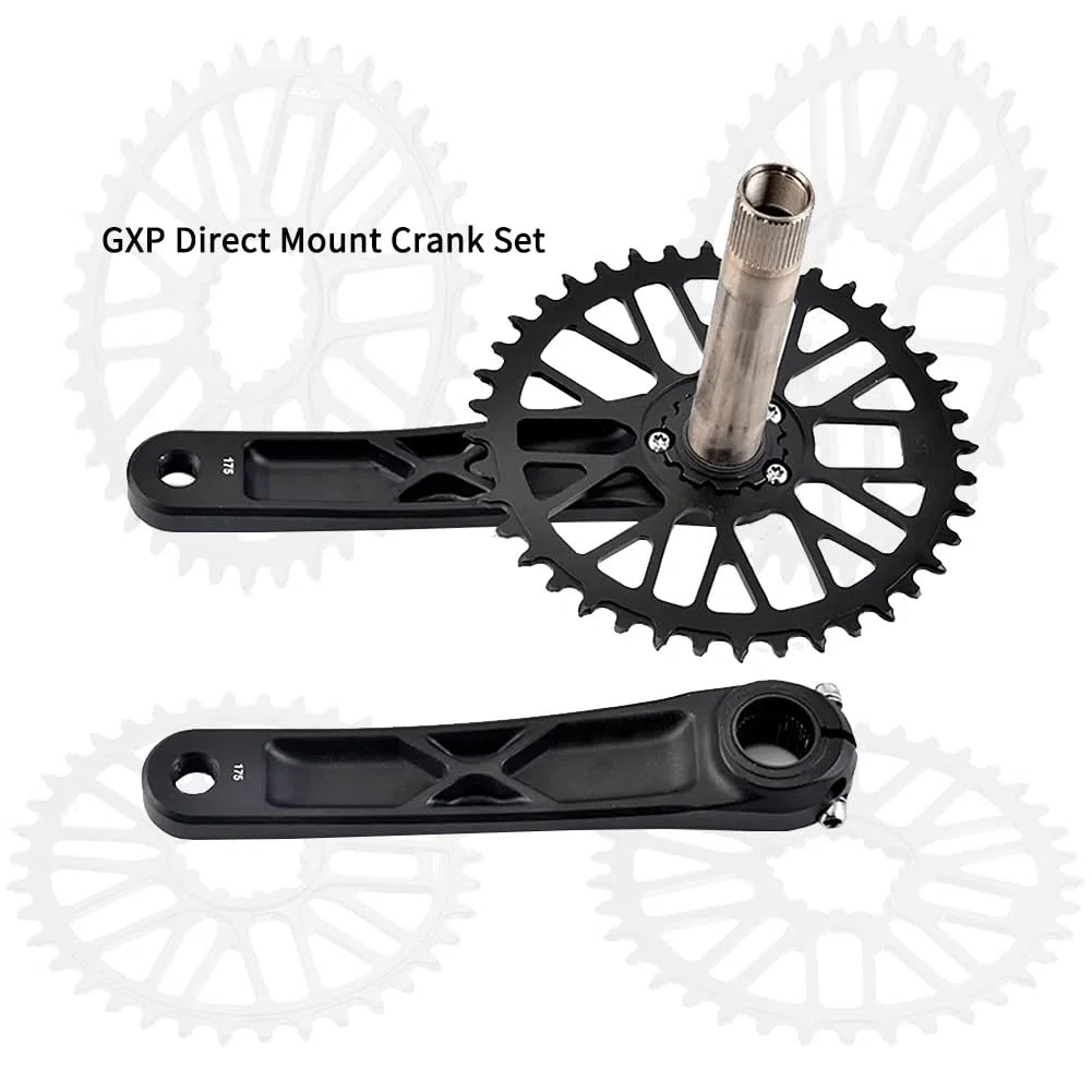 Guarnitura per mountain bike da 170/175 mm, 32-48 denti stretti e larghi, guarnitura scheletrata, bracci pedivella cavi integrati con movimento centrale BSA, adatta a 8-12 velocità, lega di alluminio
