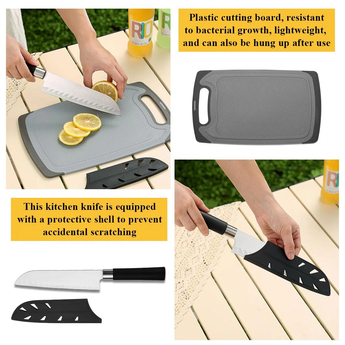 HOMQUEN Camping Essential Attrezzatura da tavola da Campeggio, Utensili da Cucina da Campeggio Camper Accessori da Campeggio, Escursioni all'aperto, Picnic, Barbecue Regali, Strumenti da Campeggio