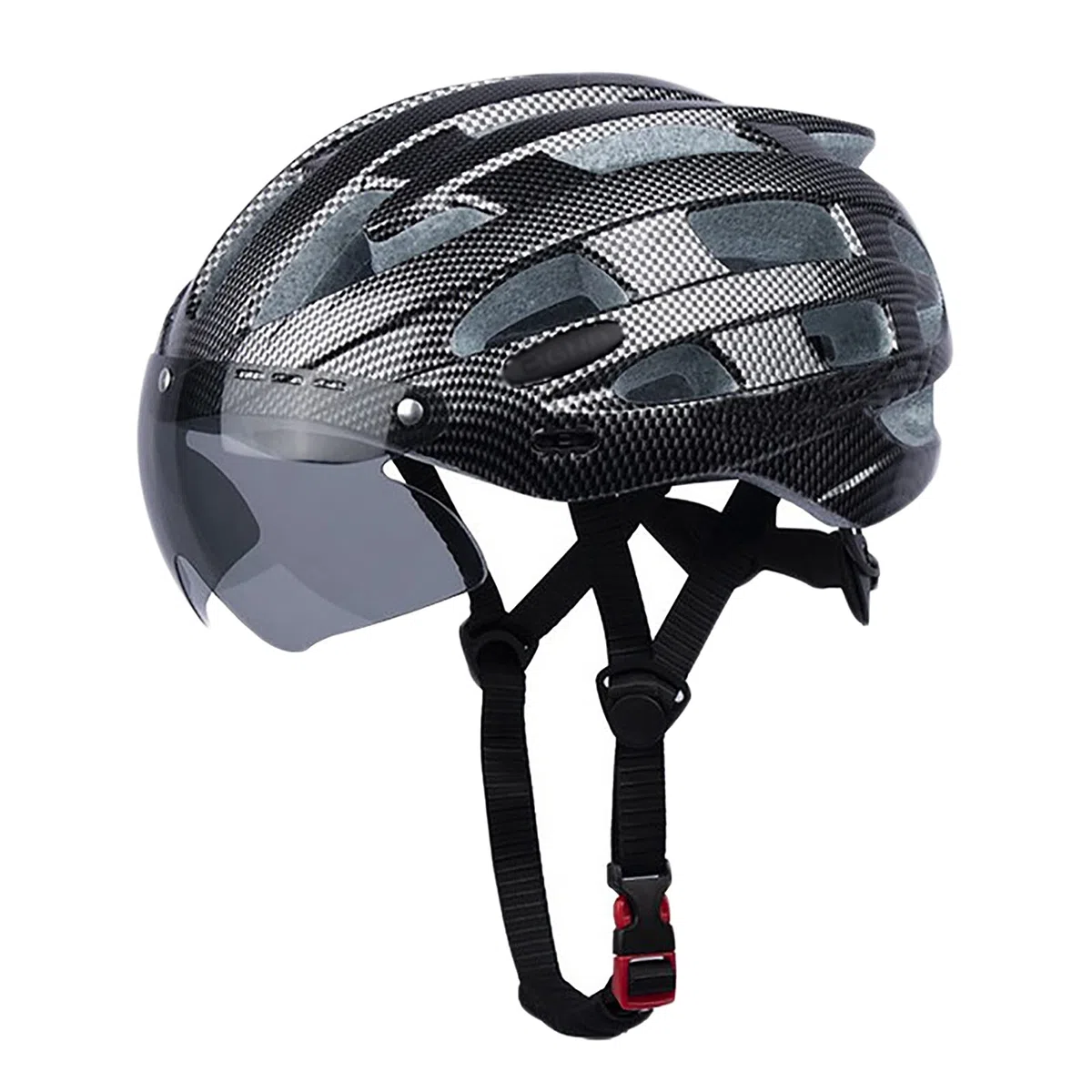 G.F. Casco Bici con Staccabile Occhiali Magnetici per Donne Uomini, Caschi Bicicletta Traspirante Regolabile 54-62 Cm (Color : Black, Size : 54-62)