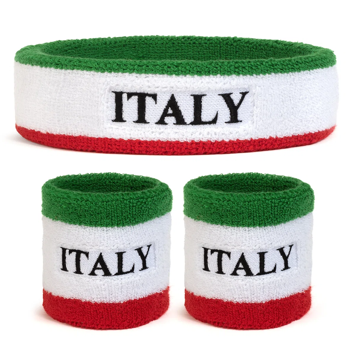 Suddora Set fascia e polsini (include 2 polsini e 1 fascia per il sudore per la testa) (Italia)