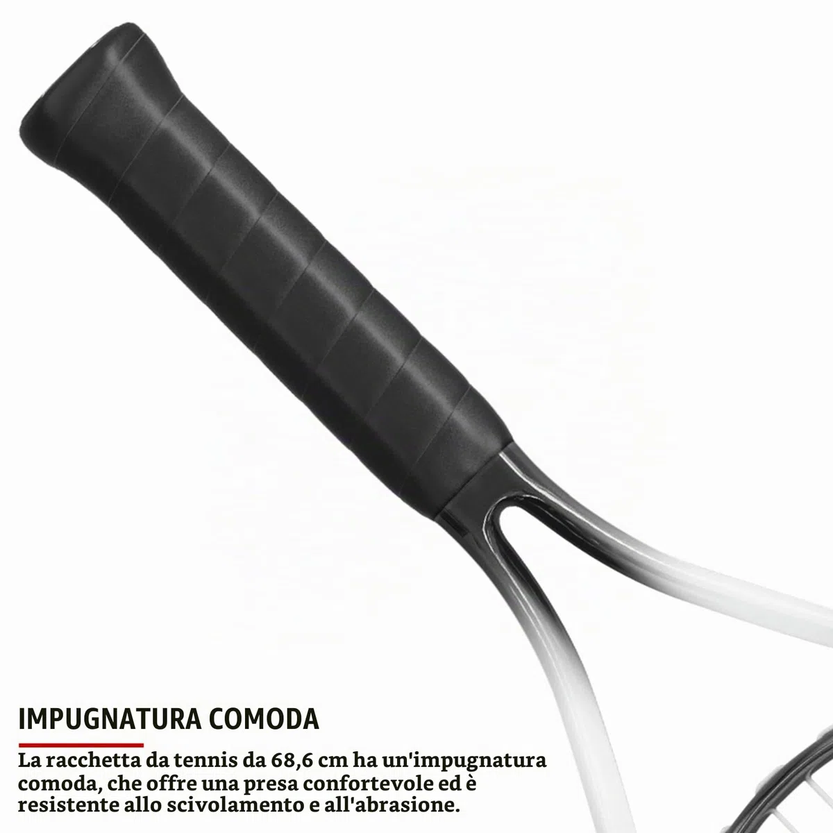 Racchetta da Tennis Per Principianti da 27 Pollici Per Adulti - Set di Racchette Singole Per Adulti Leggere Per Donne E Uomini con Borsa Per Il Trasporto