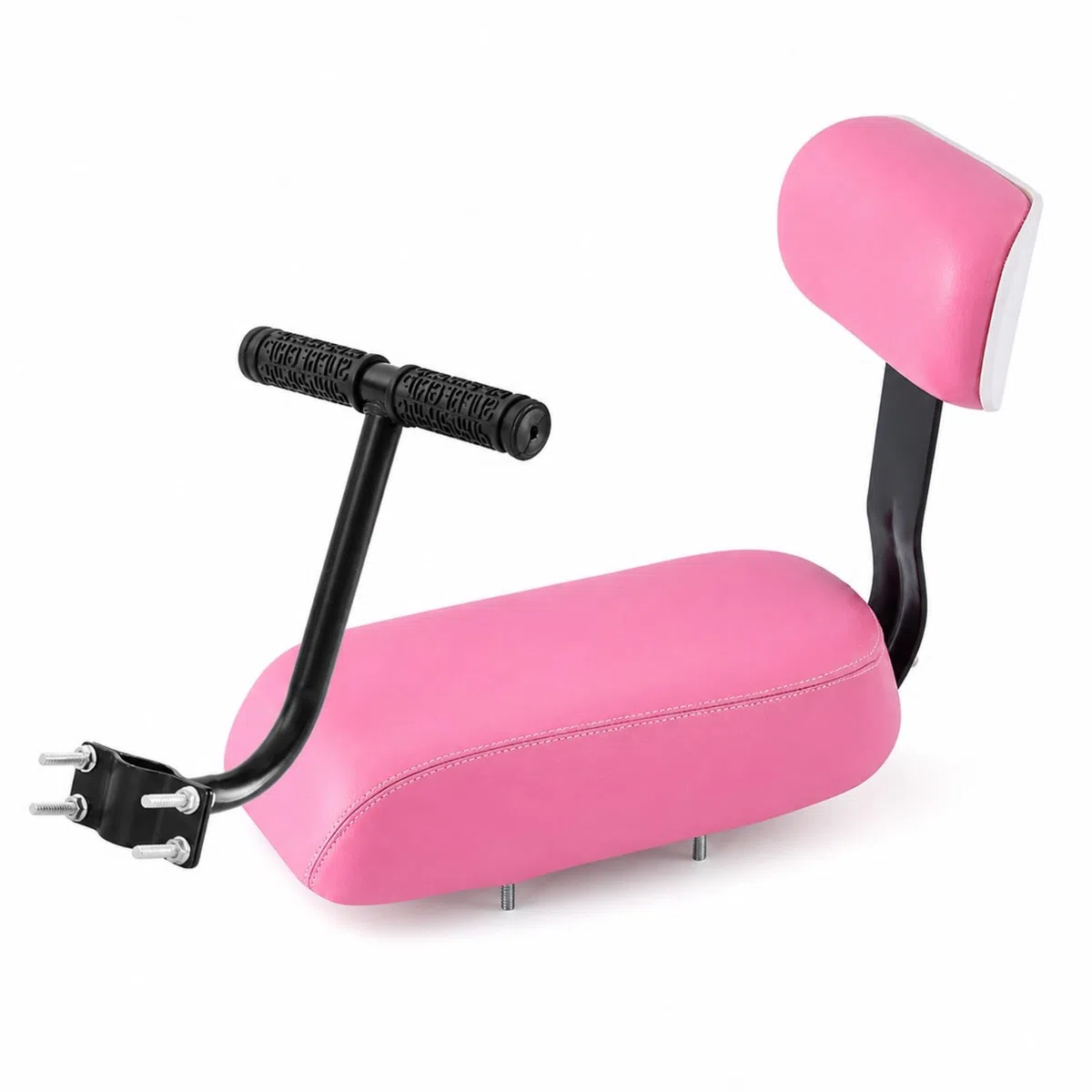 Cuscino Posteriore con Schienale Morbido Seggiolino Posteriore da Bici Impermeabile per Bicicletta, Passeggiate per, Rosa, Cuscino Con Schienale + Bracciolo
