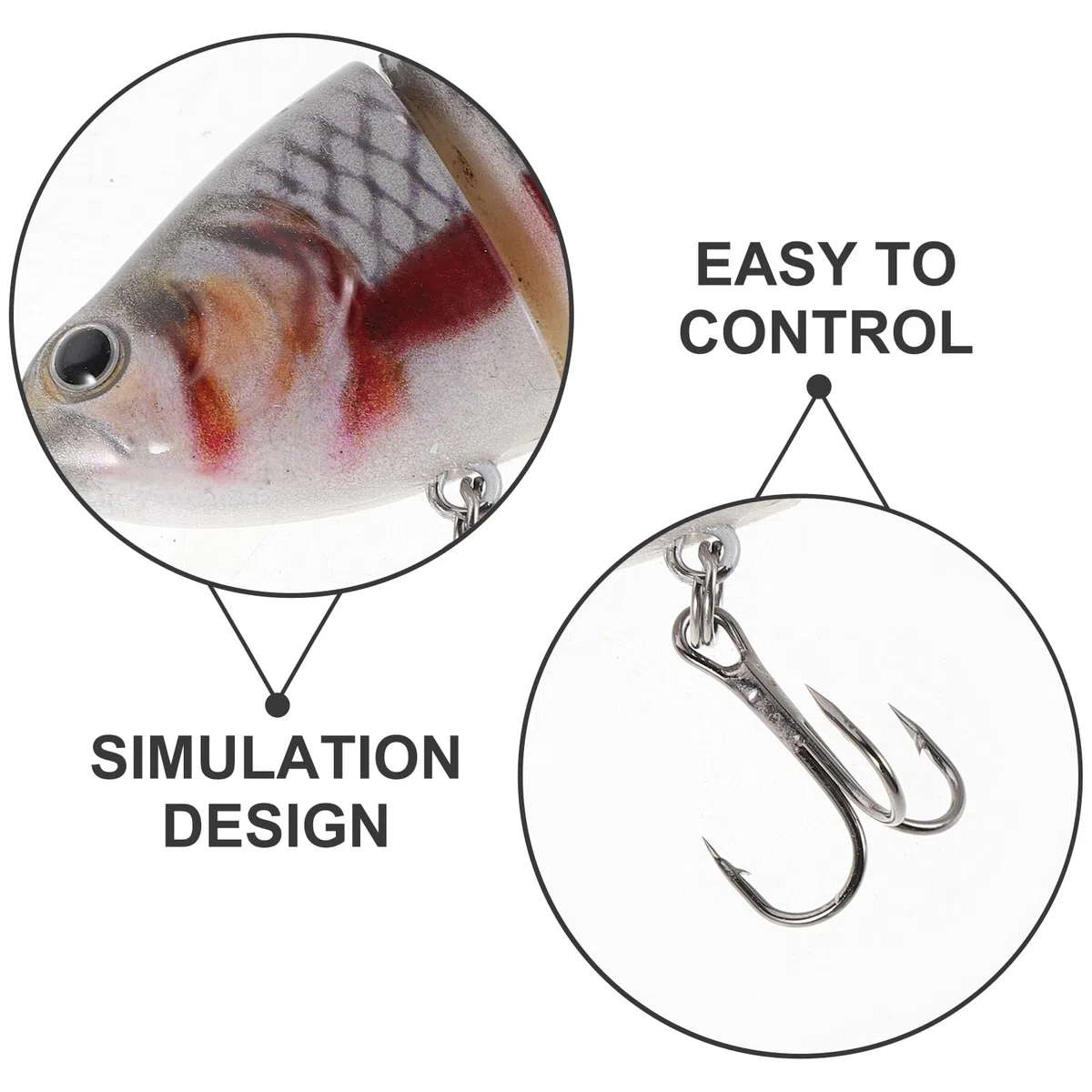 INOOMP Kit 10 Esche da Pesca Multi-snodate 10 Cm in Plastica per Acqua Dolci e Salate, Esche Artificiali Realistiche Swimbait Movimento Naturale per Pesca a Spinning e Predatori Marini