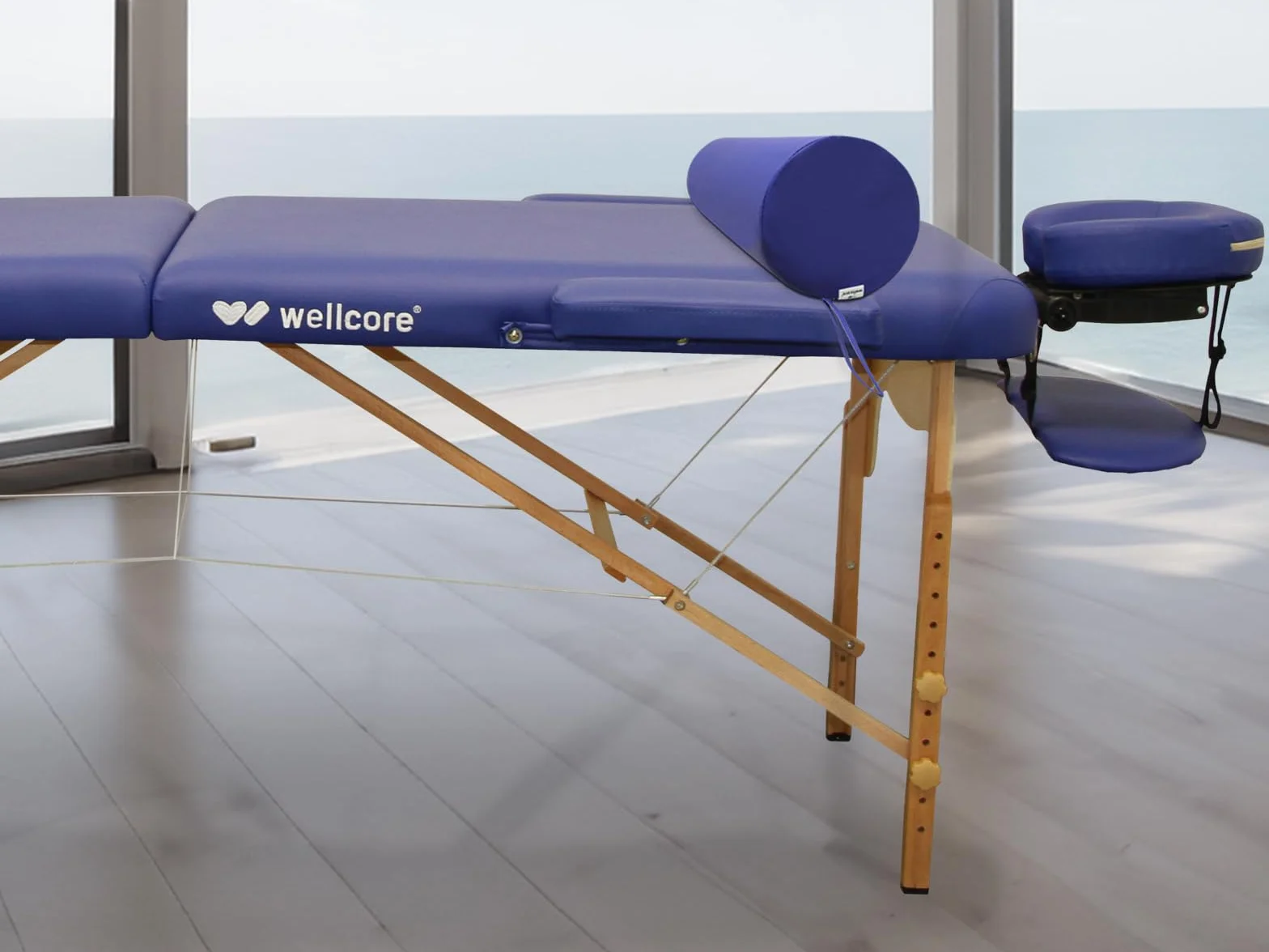 QUIRUMED WELLCORE - Cuscino cilindro da massaggio, 60 x 20 cm, in ecopelle, sfoderabile, imbottitura in schiuma, per yoga, fitness, barella da massaggio, ergonomico, argento