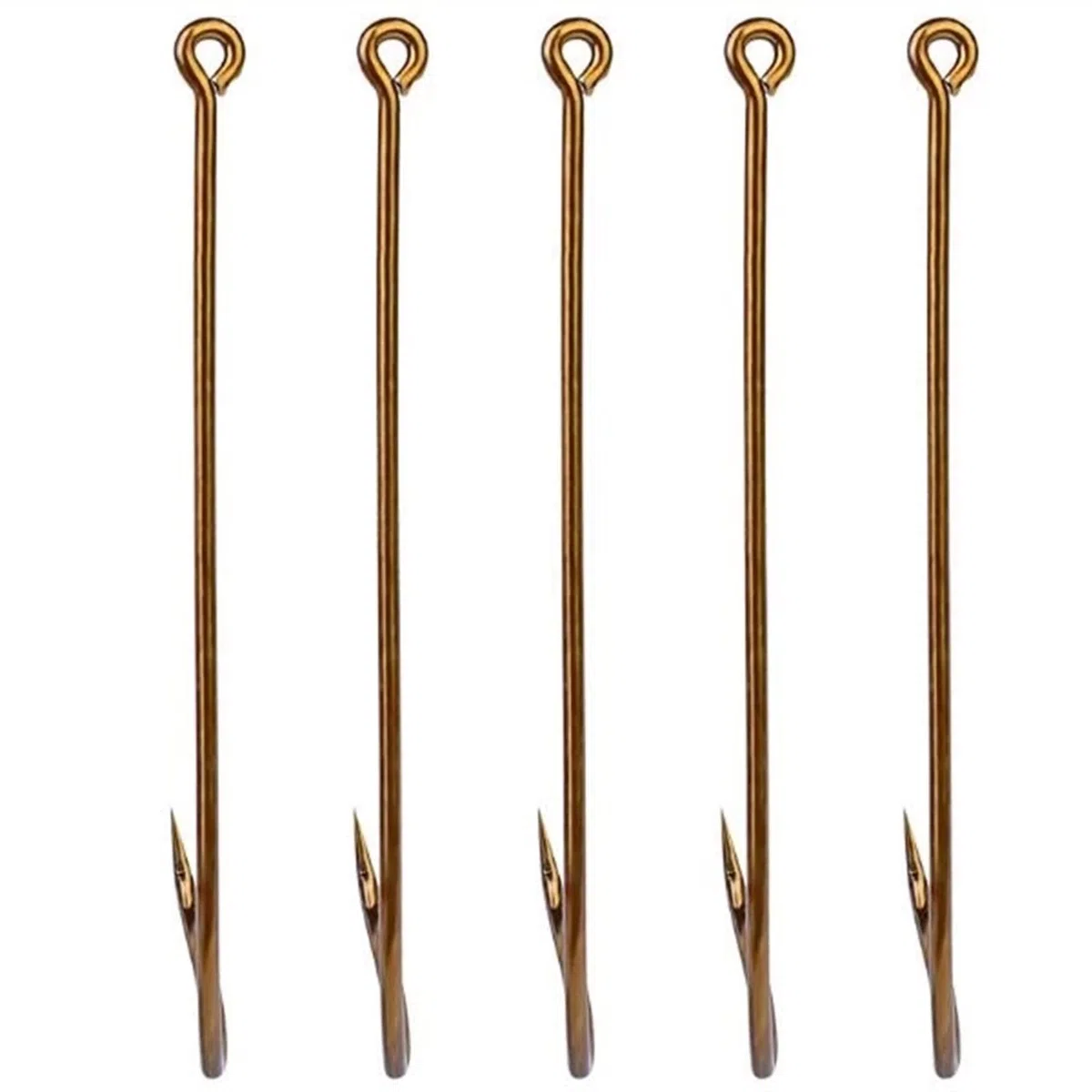 Ami da Pesca 50 pz/Lotto Acciaio Alto in Acciaio al Carbonio Manico Lungo Carpa Pesca Speciale x Gambo Lungo - piegata Speciale-invertito Gancio da Pesca (Color : 6O)
