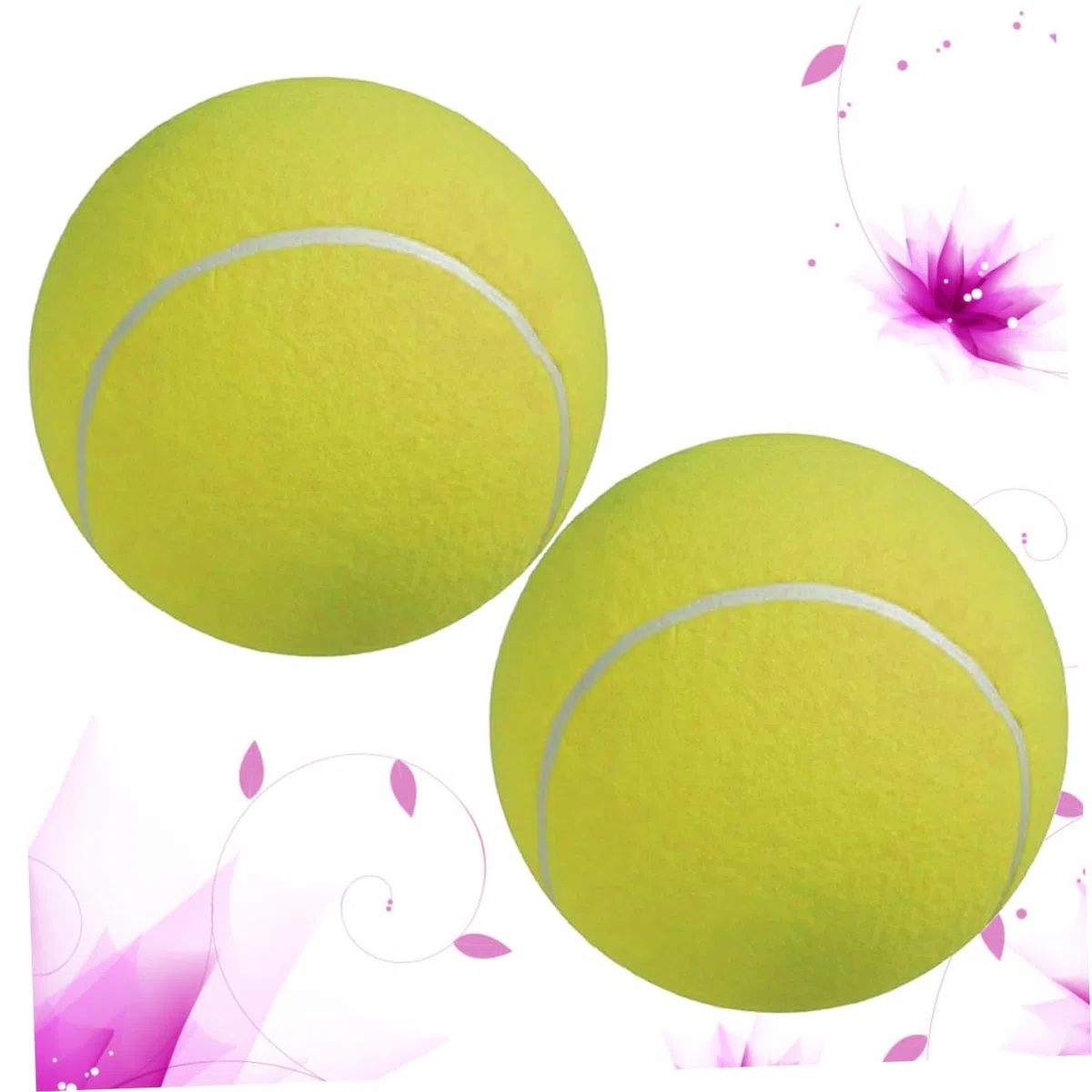 Hemobllo Palla da Tennis Grande 24cm per Cani e Ragazzo Ragazza con Ago per Gonfiaggio, in Gomma e Fibra Sintetica, Morbida e Flessibile per Giochi All'aperto